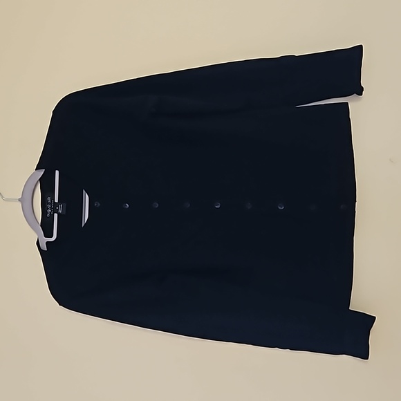 august silk Sweaters - August Silk Woman's Silk Black Long-Sleeve Black Button-up Cardigan. Sz: M